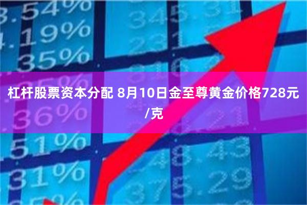 杠杆股票资本分配 8月10日金至尊黄金价格728元/克