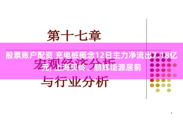 股票账户配资 充电桩概念12日主力净流出7.18亿元, 上海贝岭、鹏辉能源居前