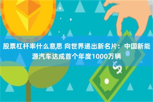 股票杠杆率什么意思 向世界递出新名片：中国新能源汽车达成首个年度1000万辆