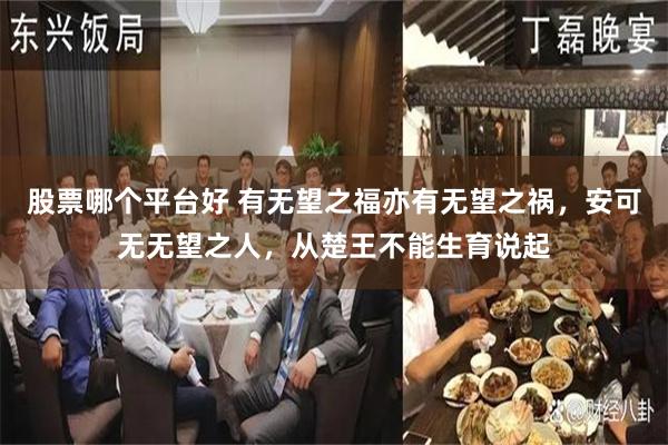 股票哪个平台好 有无望之福亦有无望之祸，安可无无望之人，从楚王不能生育说起